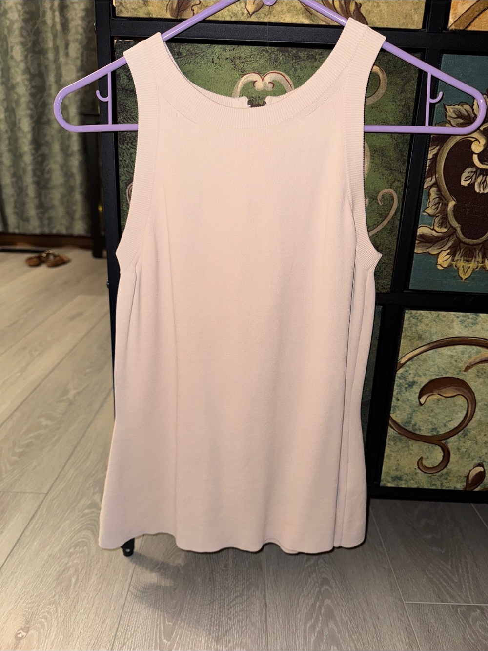 Gucci Pale Pink Ribbed Neck Tank